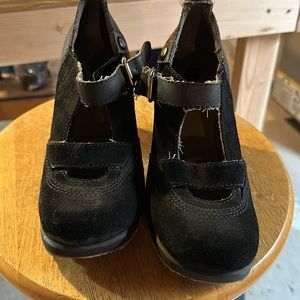 London Underground distressed vintage Mary janes